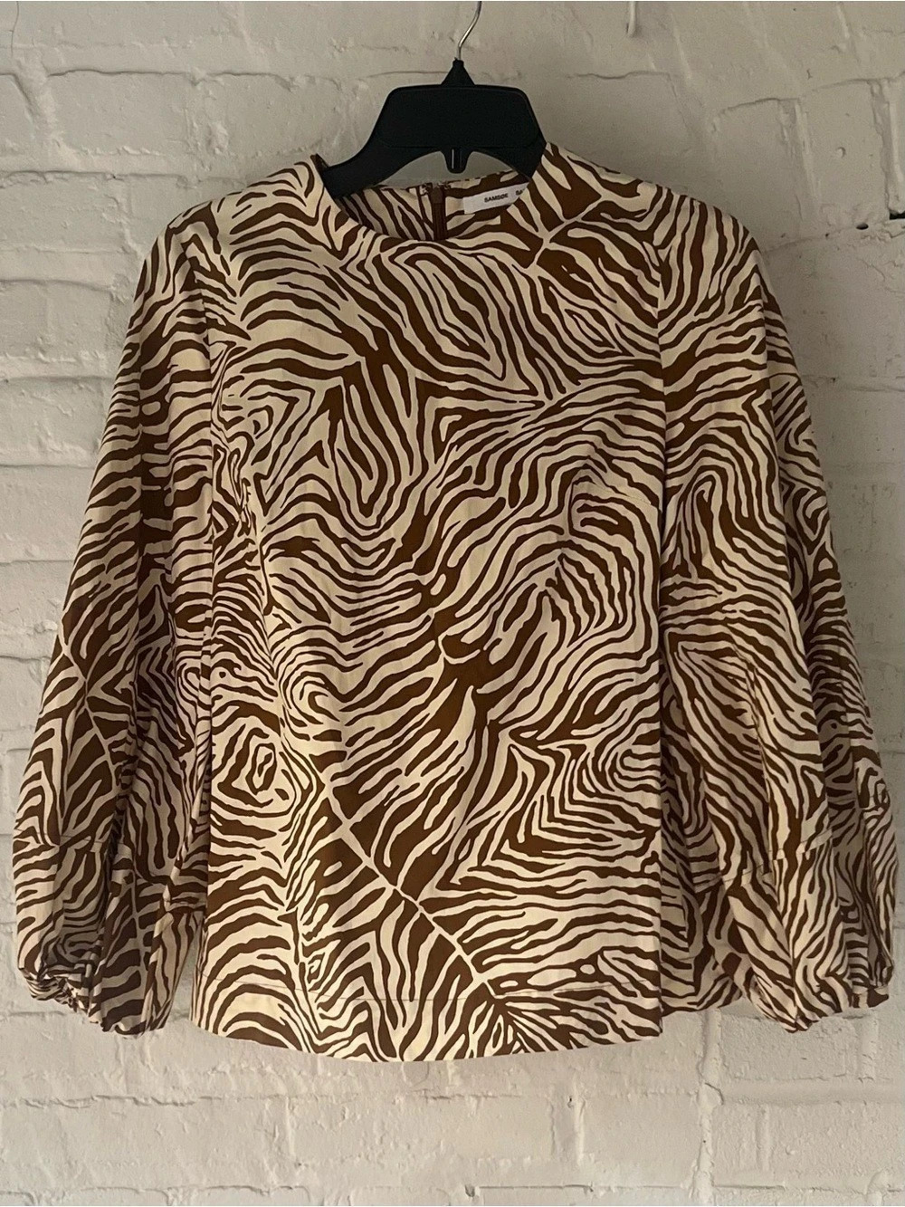 Samsøe Aram Blouse Samsøe Animal Print Brown & Cream